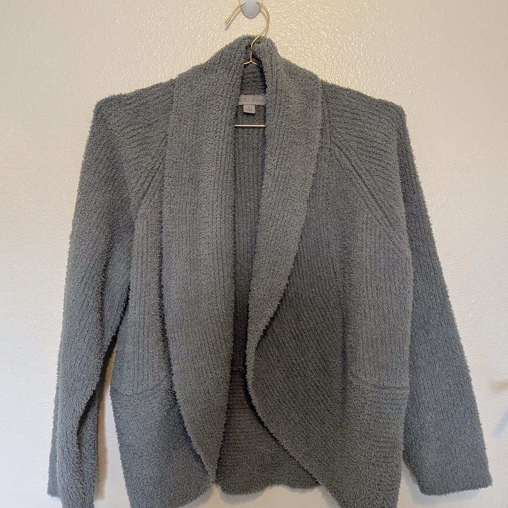 Barefoot Dreams Soft Gray Cardigan - Picture 2 of 7